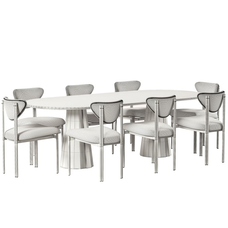 The Cooper Dining Chair and Bank Oval Dining Table-maidenhome - Image 5