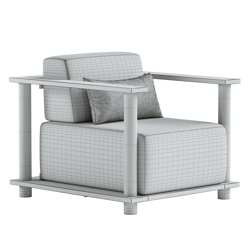 Pinet Teak Outdoor Lounge Chair - Image 3