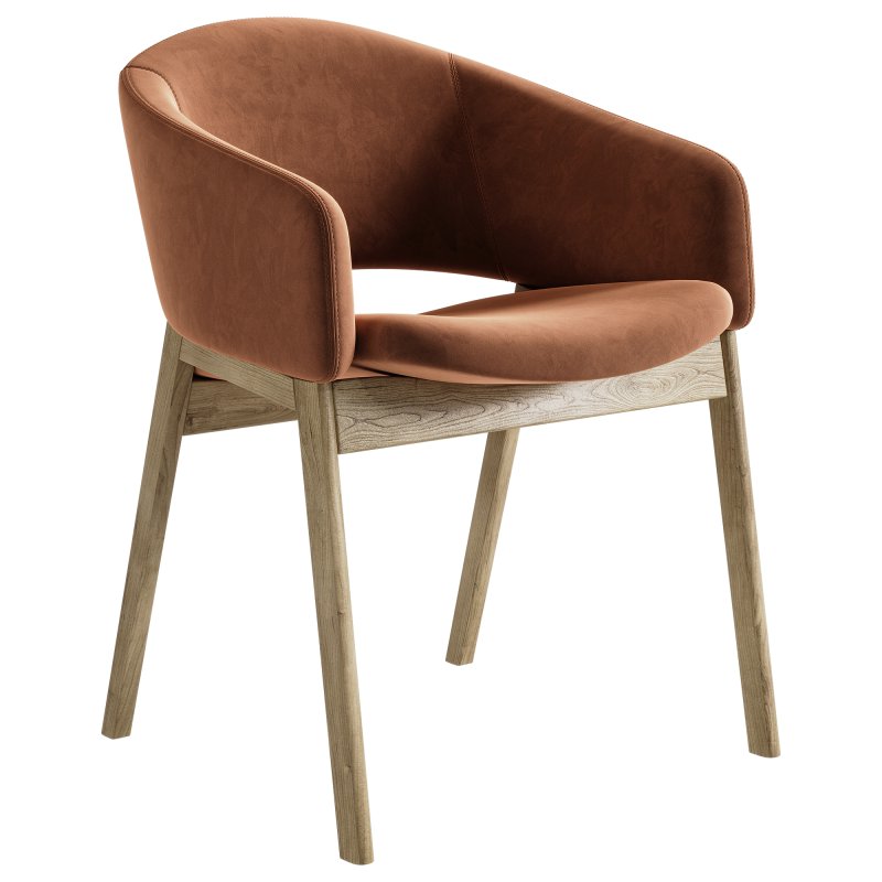 Isa Fabric Dining Arm Chair - Image 3