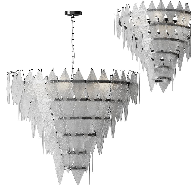 Rhombus Chandelier Antique Brass L light - Image 2