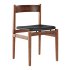AMBROGIO BLACK LEATHER DINING CHAIR-CB2 - Thumbnail 1