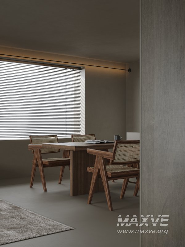 Modern living room and dining room interior scene - Image 4