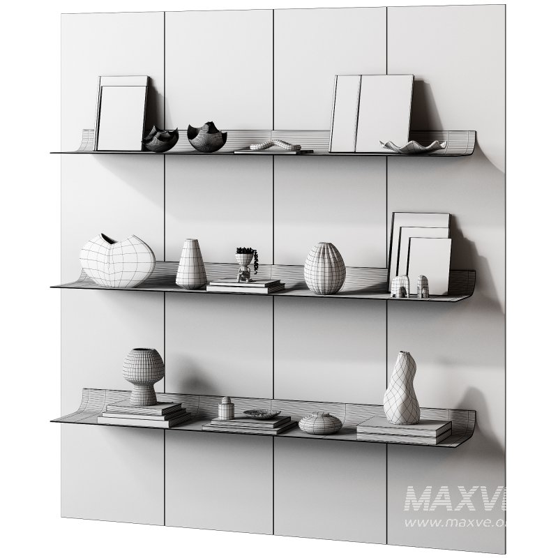 wooden shelving decor set 5 - Image 3