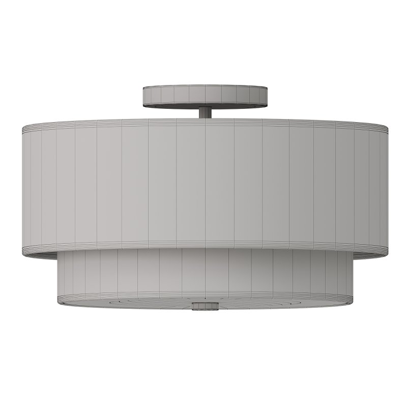 Textile Classic Tiered 977 Semi Flush Ceiling Light - Image 3