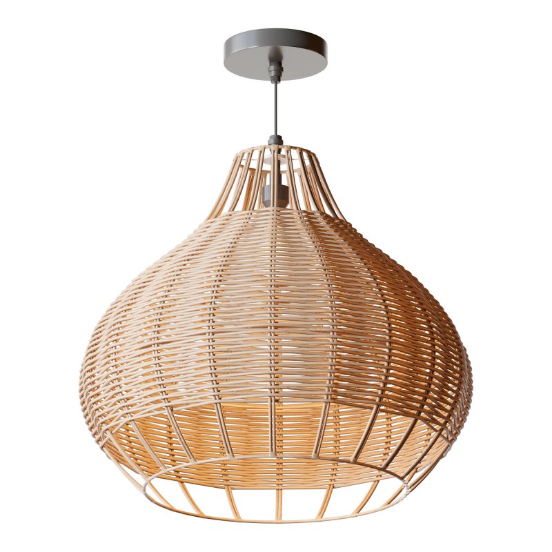 Rattan Pendant Lampshade Wicker Chandelier - Image 4