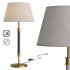Viator Wrapped White Leather Table Lamp - Thumbnail 1