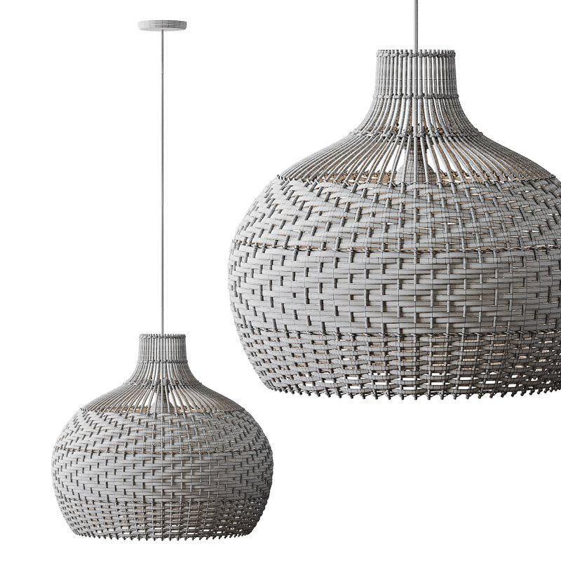 Lampshade Rattan Pendant Light - Image 9