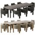 Palm Beach Teak Dining chair and Rectangle Dining Table - Thumbnail 3