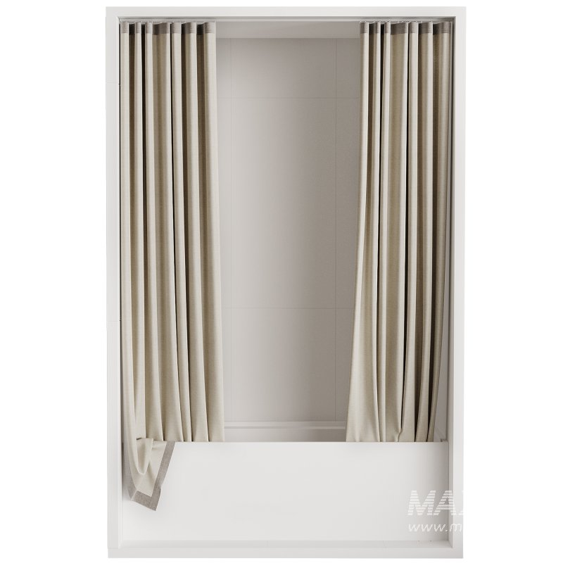 Shower curtain with hidden ceiling cornice - Image 4