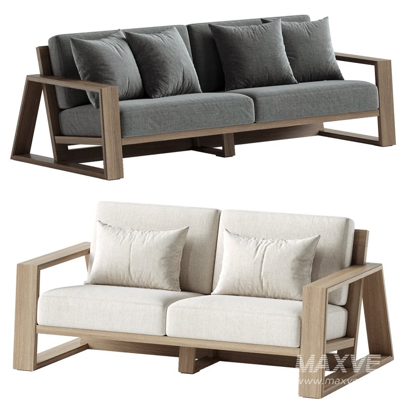 Canyon Outdoor Teak Sofa - Image 1