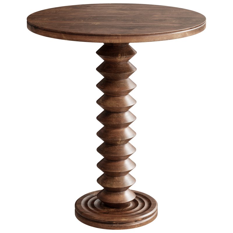 French Wood Side Table by Charles Dudouyt - Image 1