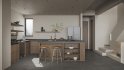 Modern living room and dining room kitchen interior scene - Thumbnail 10