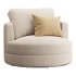 Hamilton Round Performance Fabric Swivel Armchair - Thumbnail 1