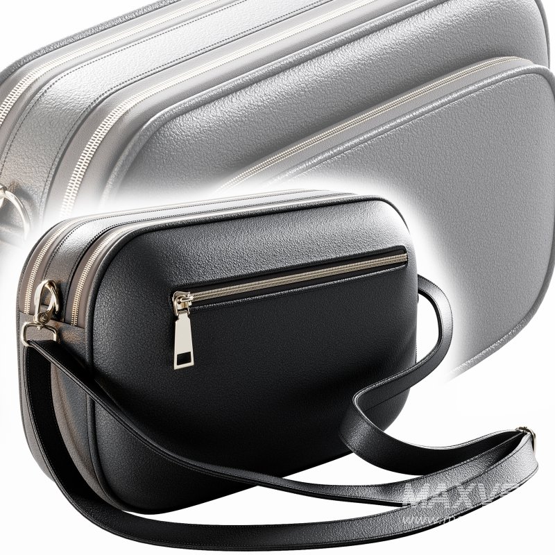 Black leather bag for women - Image 9