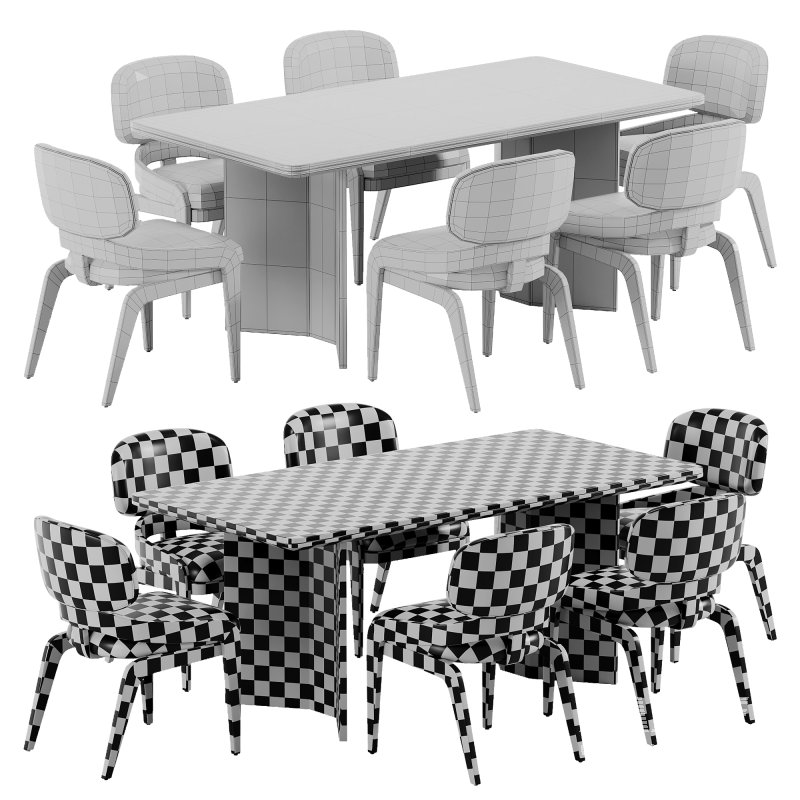 : Scandinavian Dining Set - Image 3