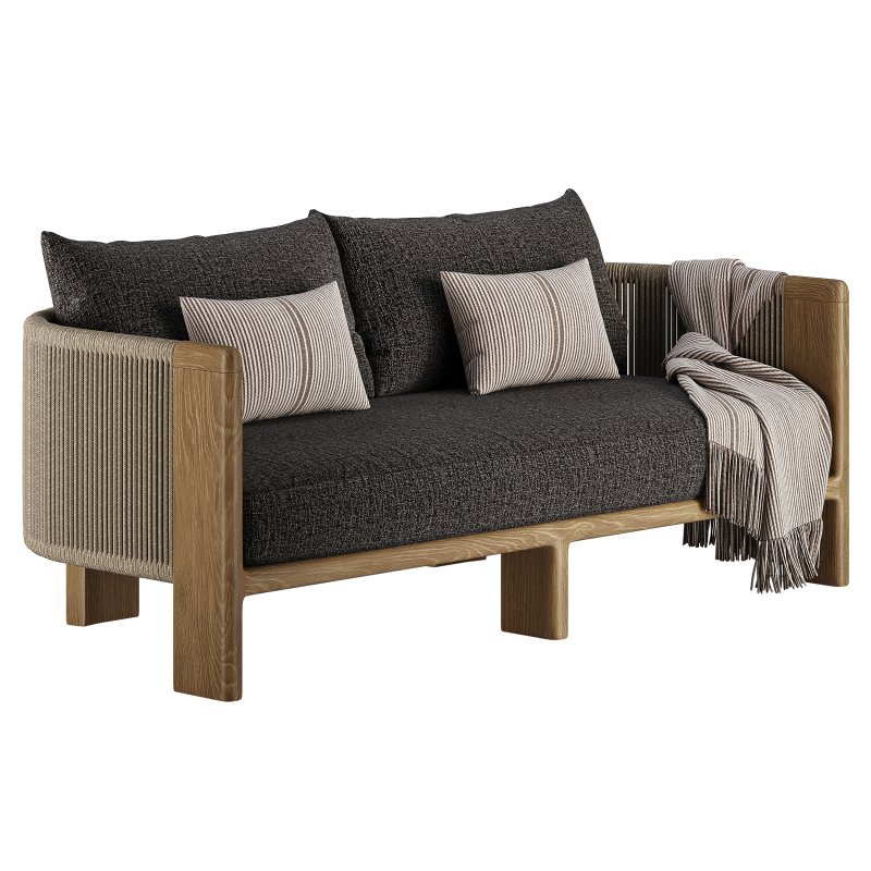 Palm Beach Teak 2 Seat Sofa-Harbour - Image 2