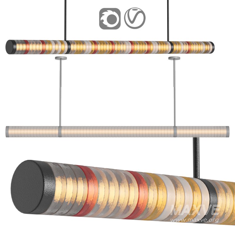 Galet Satin H Chandelier by HOLLY HUNT - Image 1