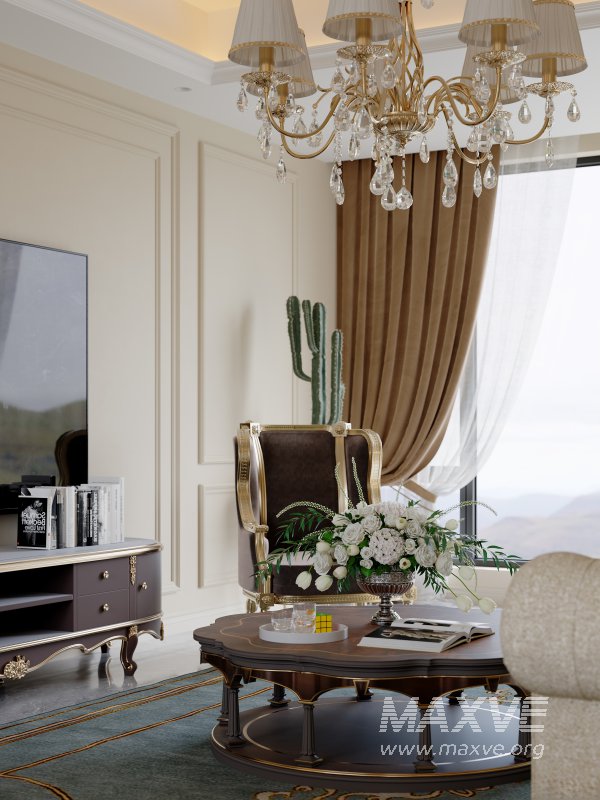 Luxurious classic living room and dining room - Image 4