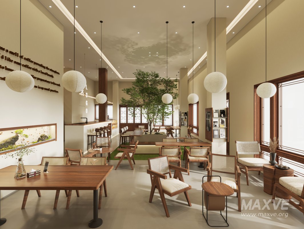 Modern coffee shop restaurant - Image 2