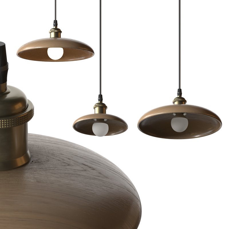 Nordic Wood Chandelier Single Head Bedside Pendant Lamp - Image 1