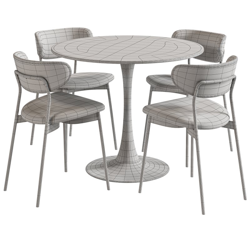 Alex chair and Tulip Rupert table set 5 - Image 4