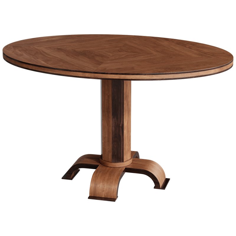 1930s Swedish Oval Pedestal Table - Image 5