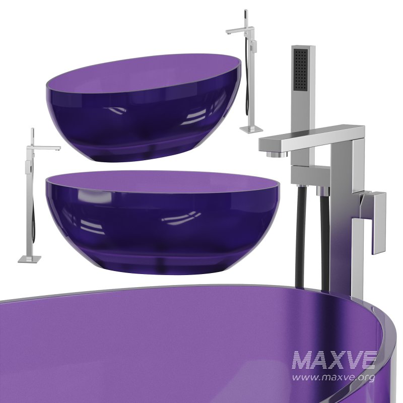 ABBER Kristall AT9702Amethyst washbasin - Image 3