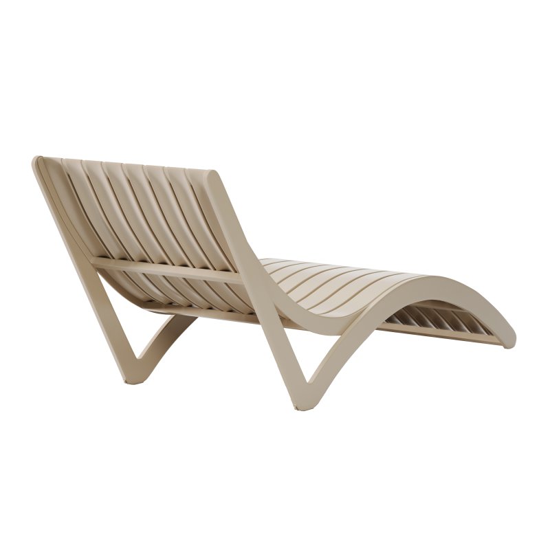 Taupe Farrah 28” Outdoor Chaise Lounge - Image 3