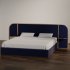 Modern Upholstered Bed with Wooden Arch Frame - Thumbnail 4