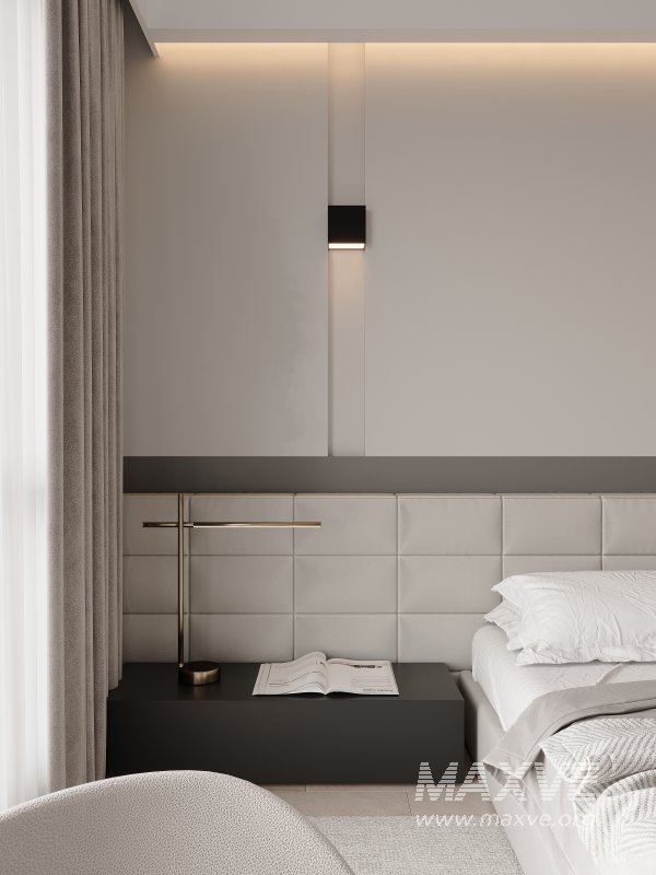 Modern living room and dining room bedroom interior scene - Image 4