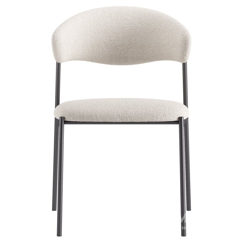 Damato Sand Velvet Dining Chair - Image 2
