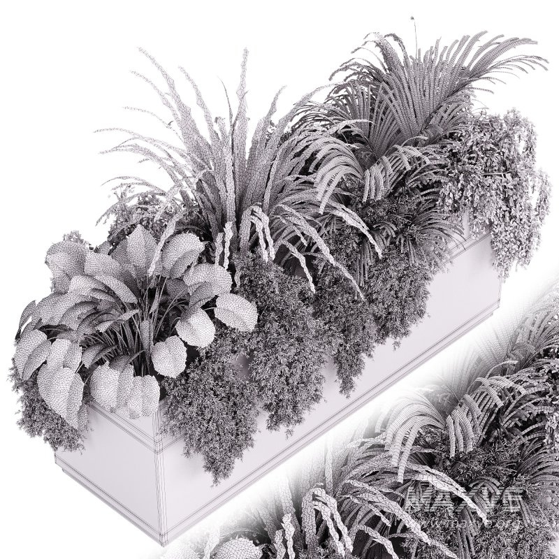 Indoor plant- 20 metall and wooden in box on stand - Image 6