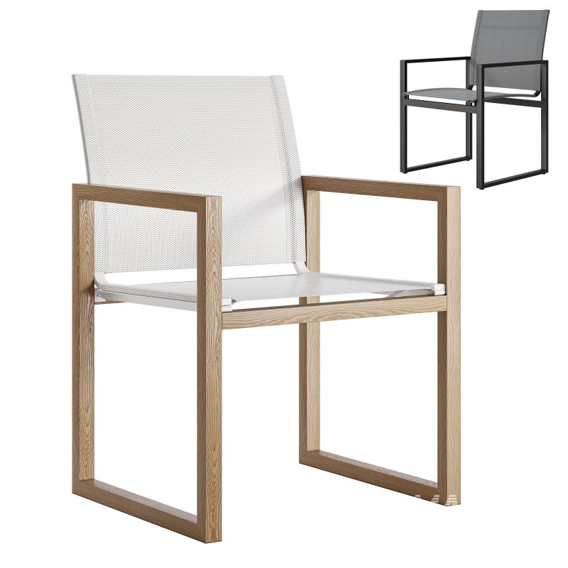Hayman Teak & Aluminum Dining Chair-harbour - Image 1