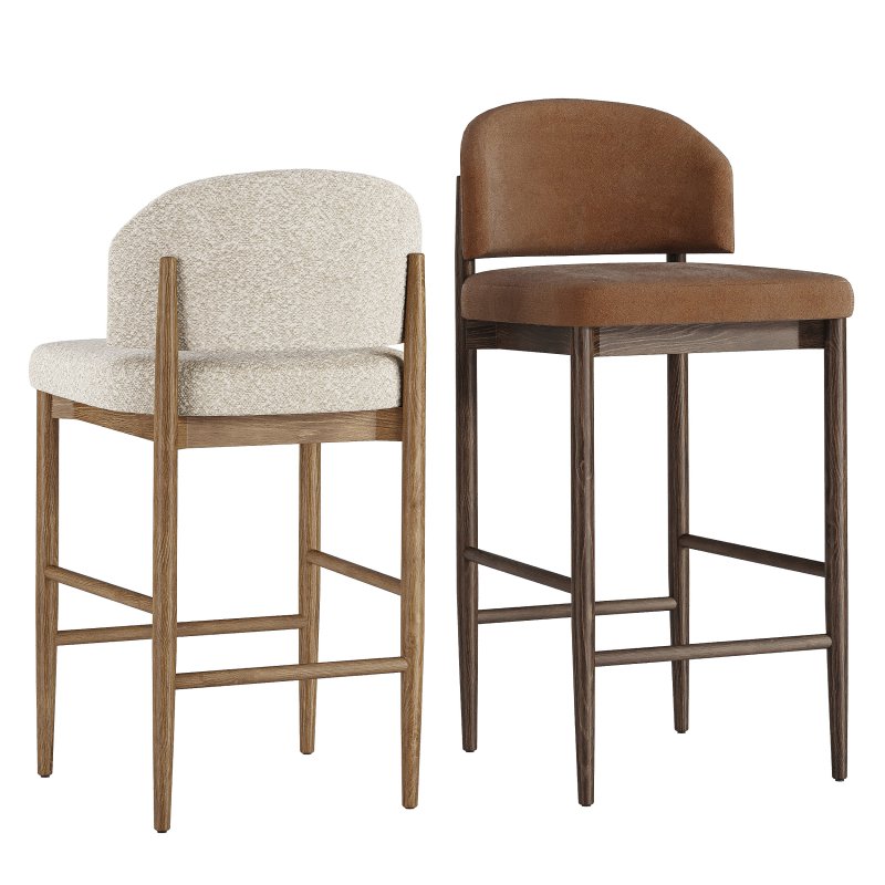 Eva Fabric Bar & Counter Stool-RH - Image 2
