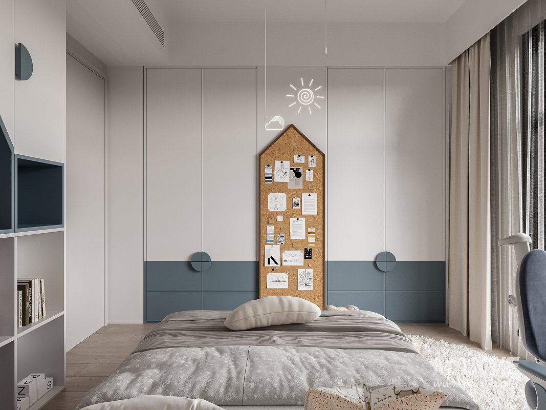 Modern living room and dining room bedroom interior scene - Image 7