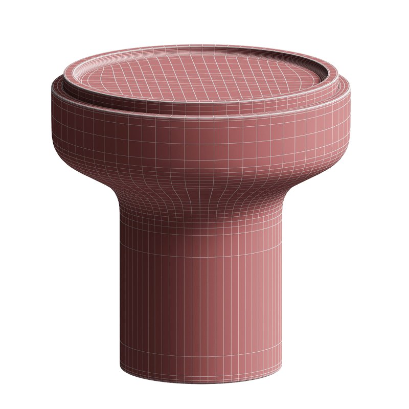 Tivoli Side Table in travertine and walnut by Ivan Colominas - Image 1