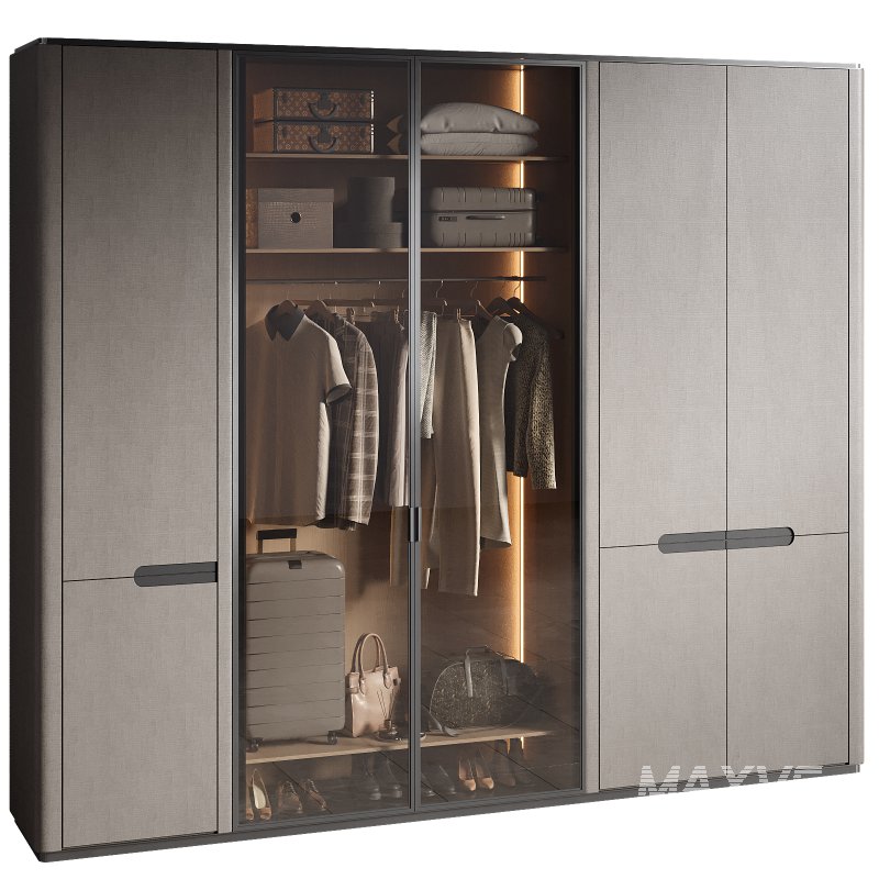 Contemporary Wardrobe Closet 05 - Image 1