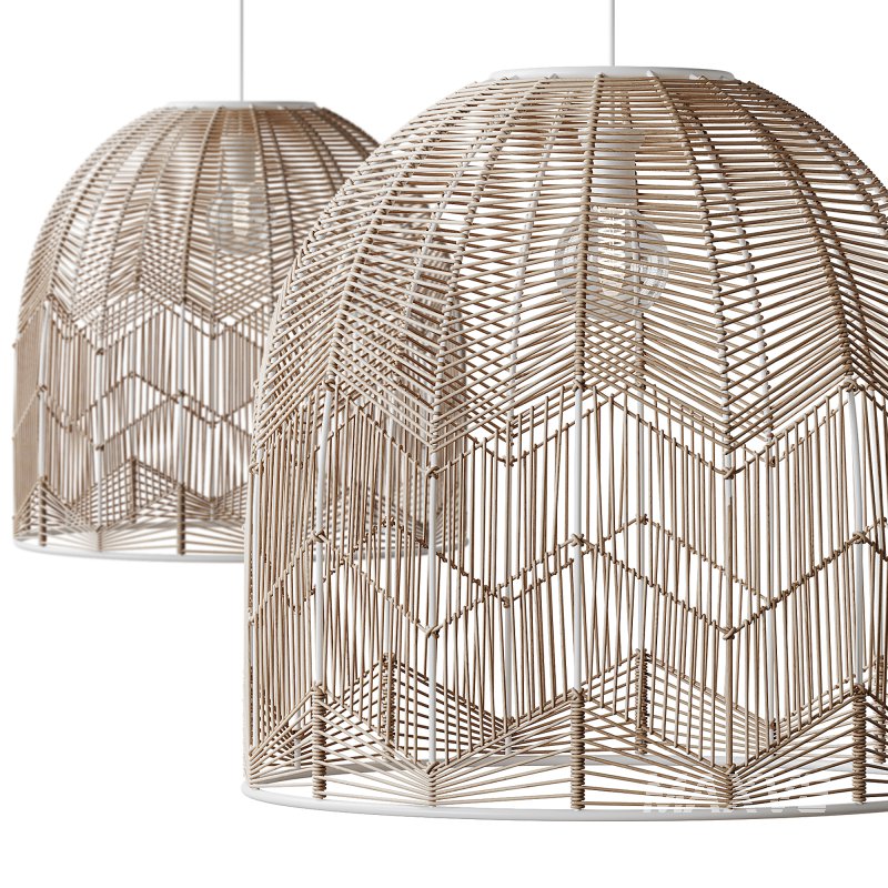 Basket Rattan Pendant Light Shades - Image 4
