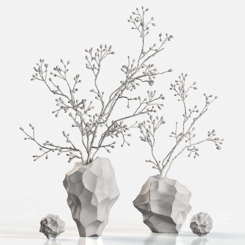 Minimal Stone Vase Set with Natural Texture - Image 2