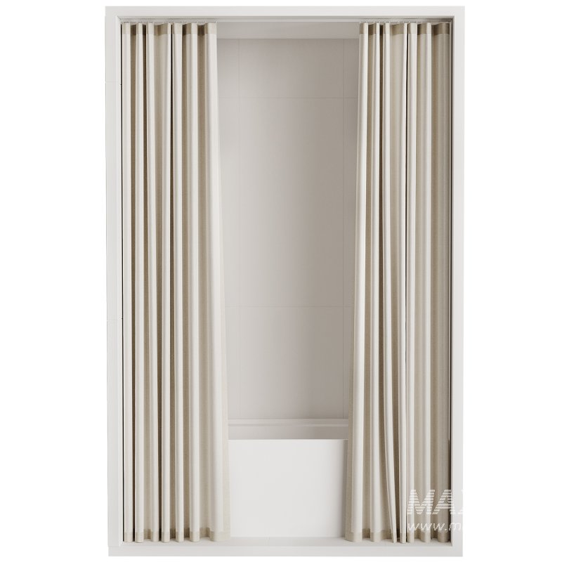 Shower curtain with hidden ceiling cornice - Image 3