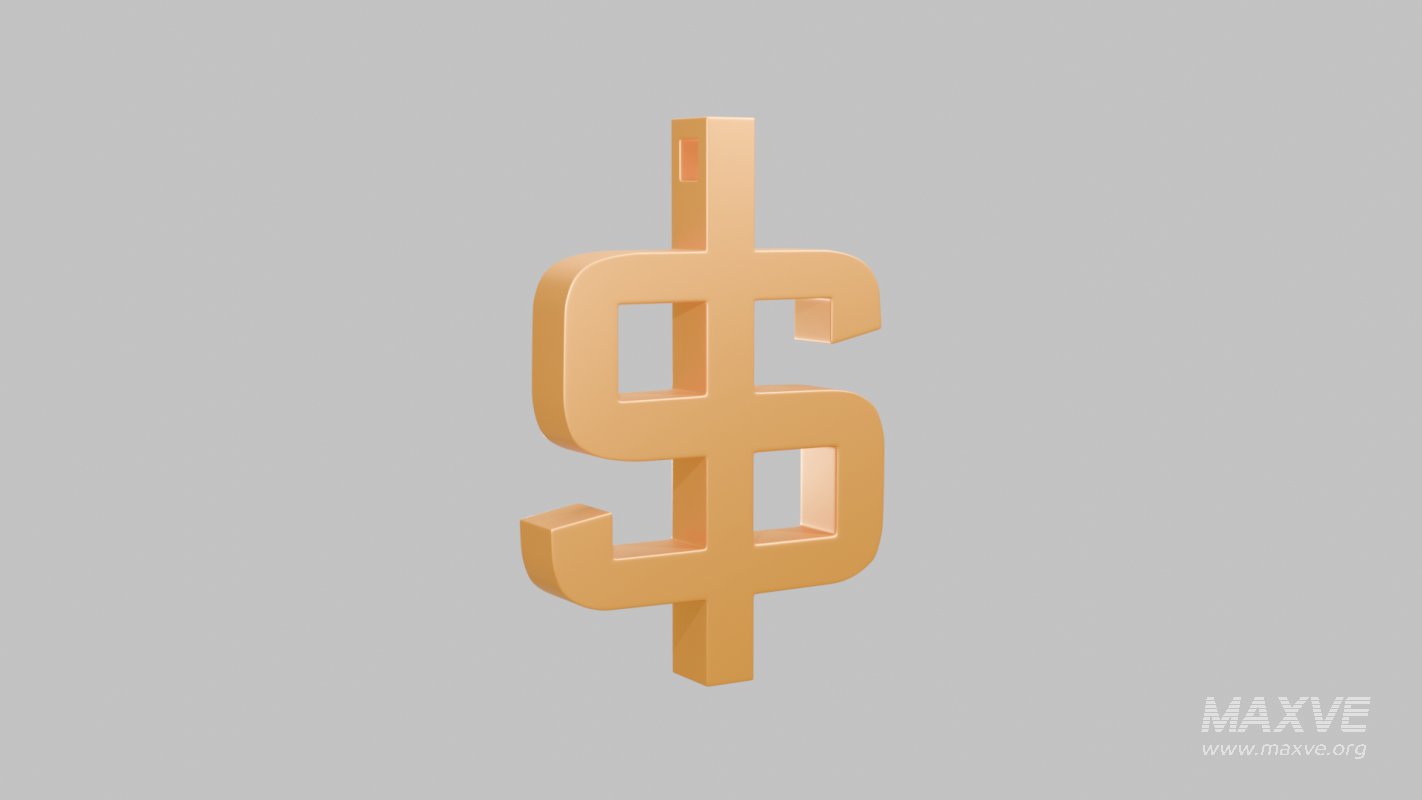 $ Symbol Keychain - Image 1