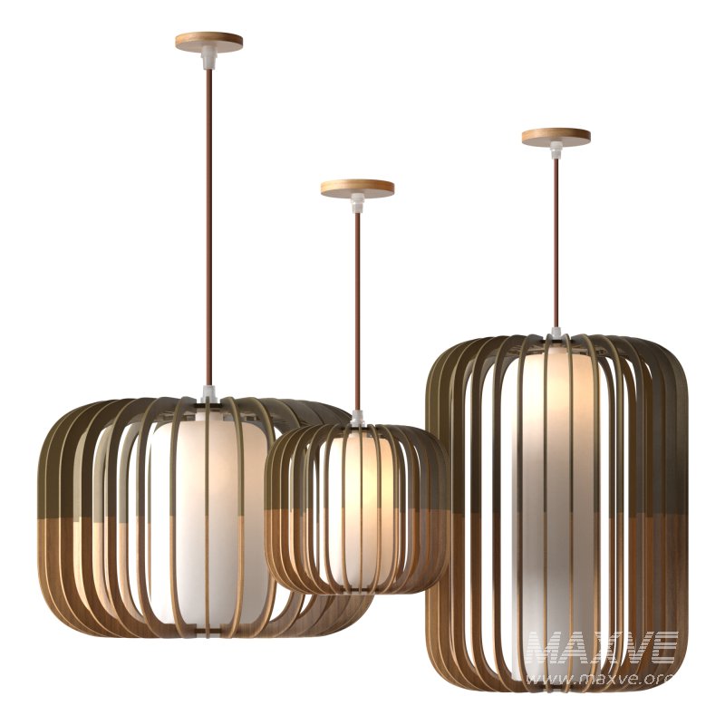 Nordic Wooden Pendant Lamp - Image 1