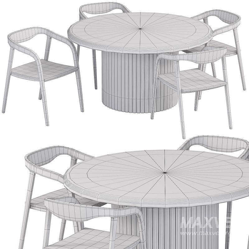 Luxury Black table chair wooden - Image 3