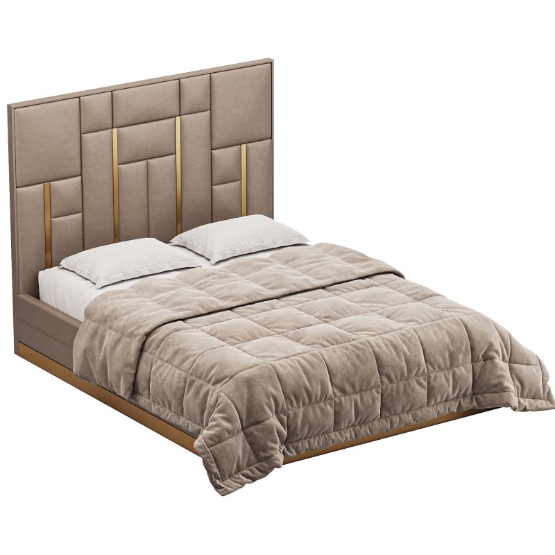 White And Gold BED - Image 2