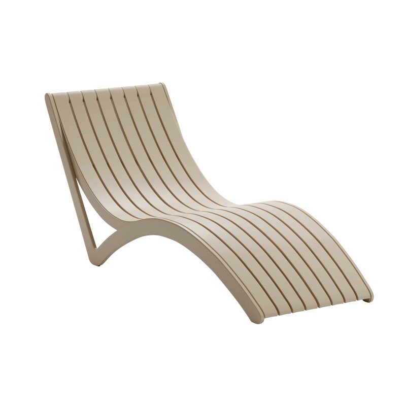 Taupe Farrah 28” Outdoor Chaise Lounge - Image 2