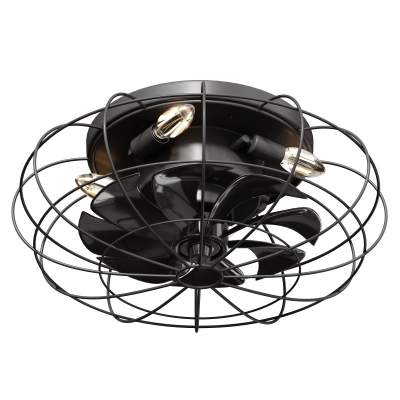 Vintage Iron Remote Control Ceiling Fan light - Image 1