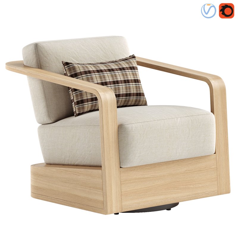 Sonoma Outdoor Teak Swivel Chair - Image 1