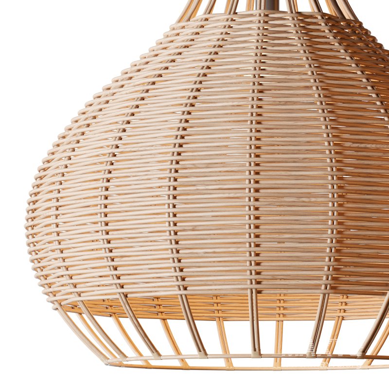 Rattan Pendant Lampshade Wicker Chandelier - Image 5