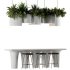 Reception Desk With Hanging Plants-set 15 - Thumbnail 1