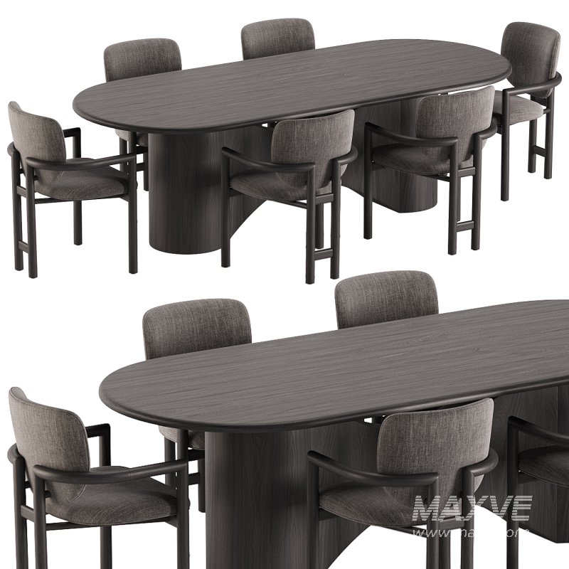 Madeira Chair and Olexey Oval Table - Image 4